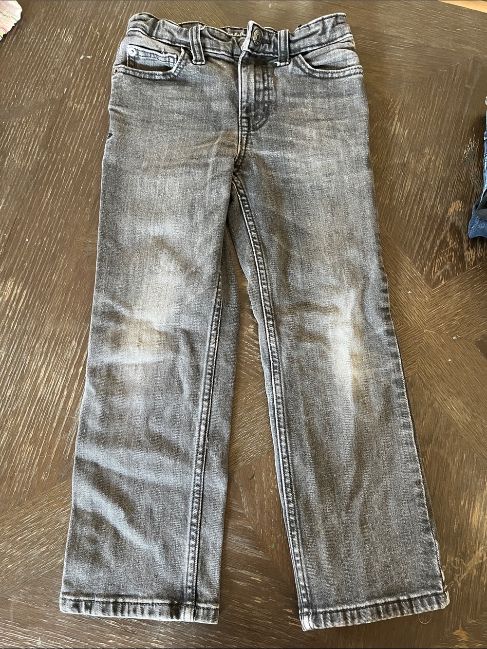 Cat & Jack Boys Grey Washed Straight Jeans